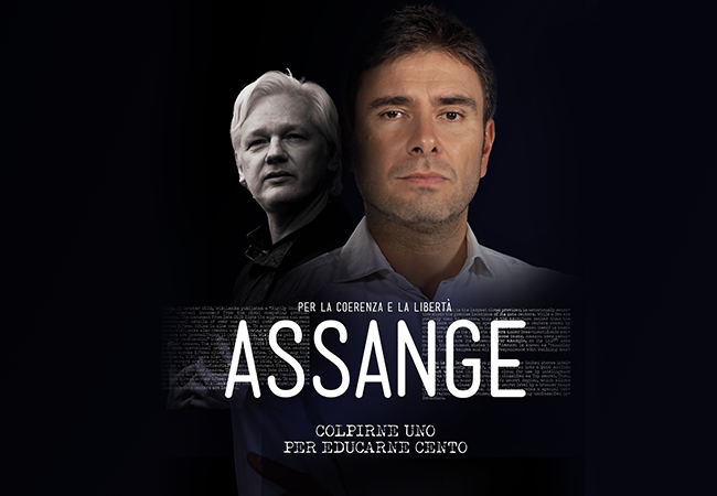 Spettacolo Teatrale “Assange, Colpirne uno per educarne cento” al Sole Luna Village – Albissola Marina